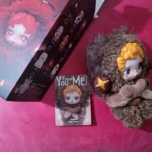 SKULLPANDA You Found Me! Series Plush Doll Pendant- Sneaky Chestnut